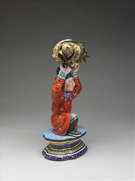 銅胎畫琺瑯番人八寶（法螺）