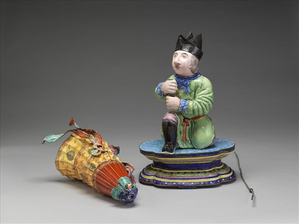 銅胎畫琺瑯番人八寶（寶傘）