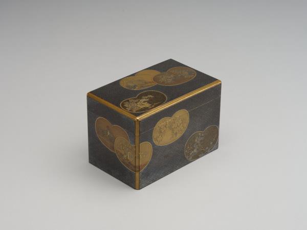 漆盒茶器組日本十八世紀至十九世紀蒔繪開光花鳥茶箱- 故宮