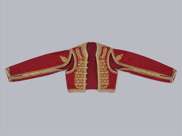 土耳其 紅地金線刺繡短外套