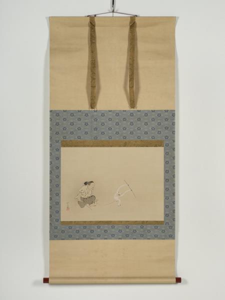 日本江戶時代田中訥言舞猿圖 軸