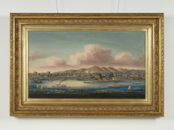 19世紀末廣州風景圖 框