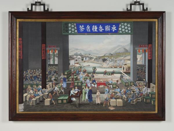 19世紀茶葉貿易圖 框