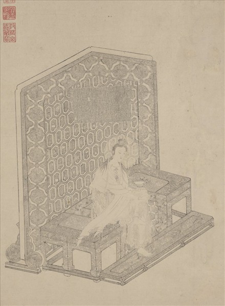 宋人白描大士像　軸