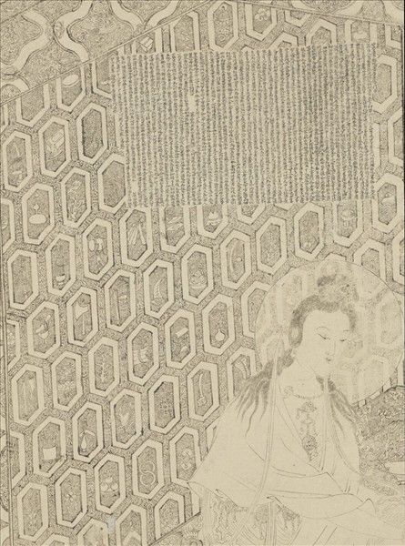 宋人白描大士像　軸