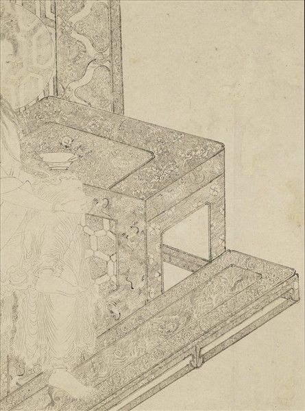 宋人白描大士像　軸