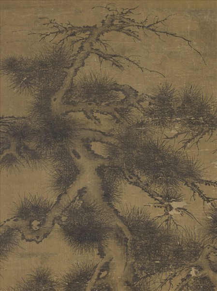 元李衎雙松圖　軸