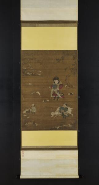 元陳仲仁百祥圖　軸