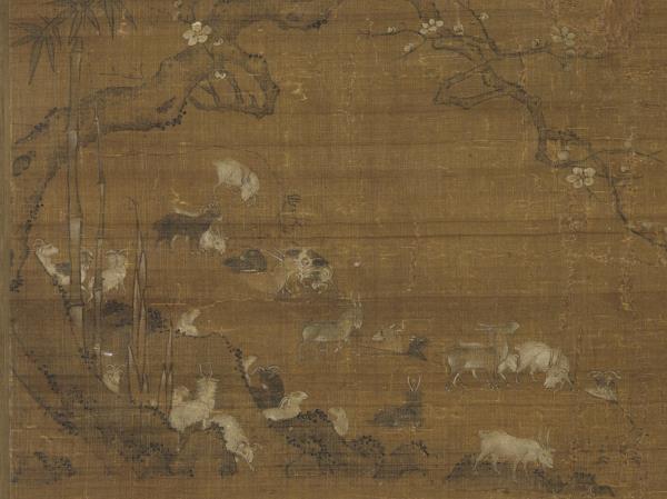 元陳仲仁百祥圖　軸