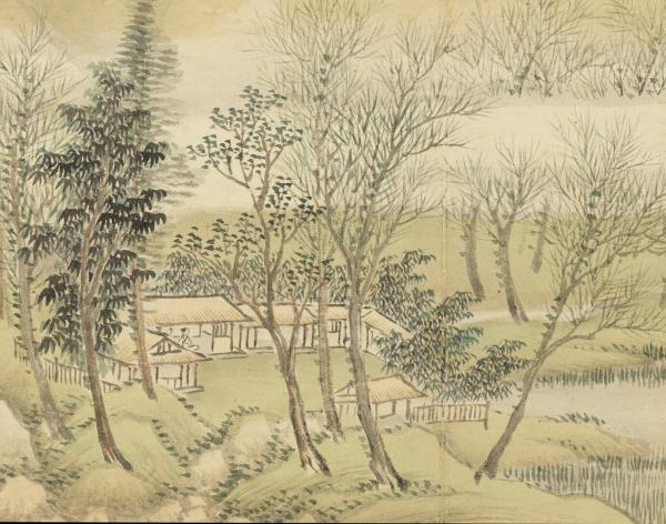 清王翬畫山水　冊　倣惠崇早春圖