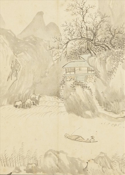 清王翬畫山水　冊　倣唐寅山水