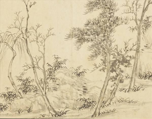 清王翬畫山水　冊　古木幽篁