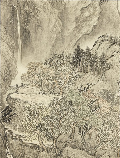 清王翬仿宋元山水　冊　倣范寬山水