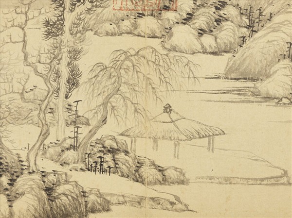 清王翬仿諸家山水　冊　倣倪瓚山水