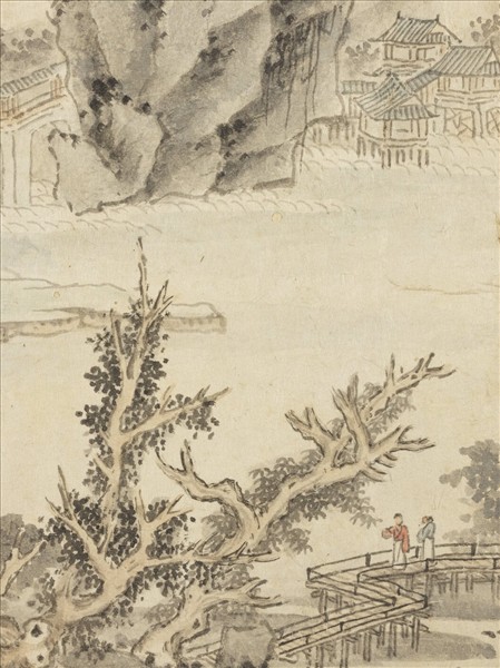 清王翬墨蹟　冊　倣唐棣山水