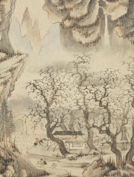 清王翬墨蹟　冊　倣郭熙秋山曉行圖