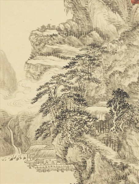 清王翬圖繪　冊　倣王蒙山水