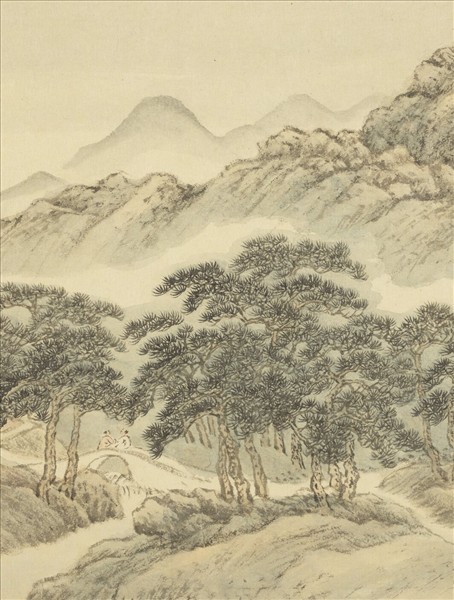 清王翬圖繪　冊　松路入仙山圖