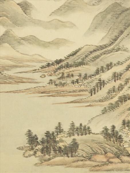 清王翬圖繪　冊　姚江曉色