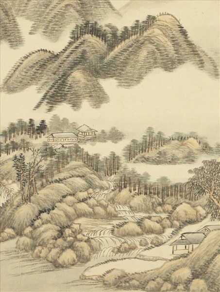 清王翬圖繪　冊　倣高克恭夏山初夏圖