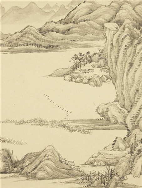 清王翬圖繪　冊　倣燕文貴山水