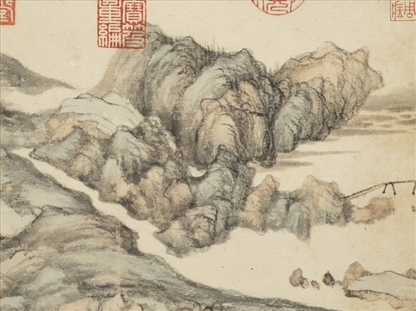 清惲壽平畫山水　冊　倣陳汝言山水