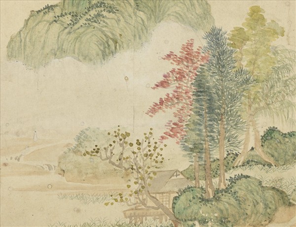 清惲壽平畫山水　冊　倣張僧繇沒骨山