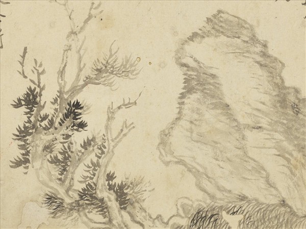 清惲壽平畫山水　冊　樹石