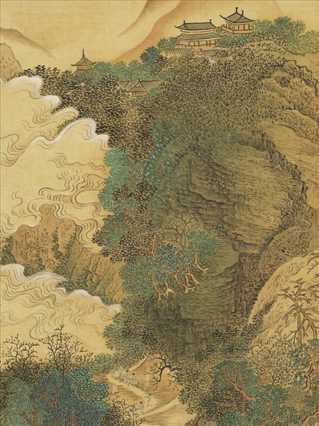 清惲壽平仿古山水　冊　倣關仝太行山色