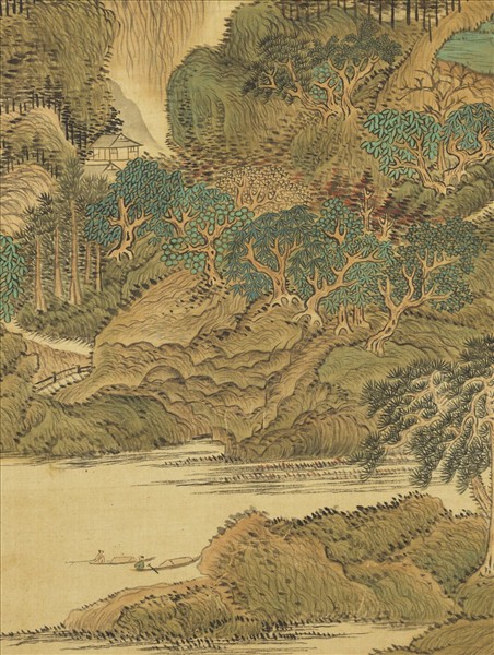 清惲壽平仿古山水冊溪林秋霽- 故宮