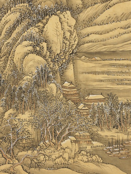 清惲壽平仿古山水　冊　倣江參江山霽雪