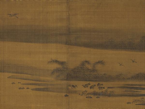 宋燕文貴寒浦魚罾　軸