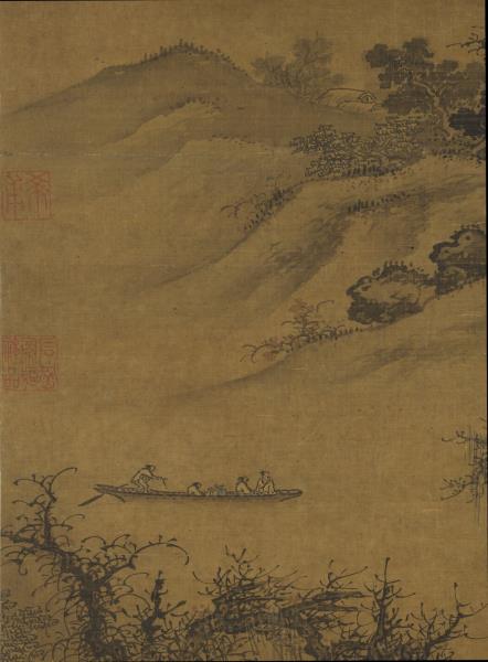 宋郭熙秋山行旅圖　軸