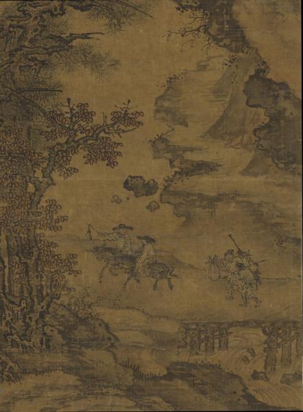 宋郭熙秋山行旅圖　軸