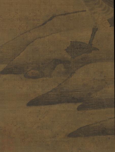 宋崔白蘆汀宿雁　軸