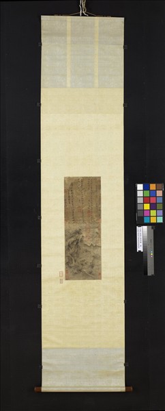 宋揚无咎獨坐彈琴圖　軸