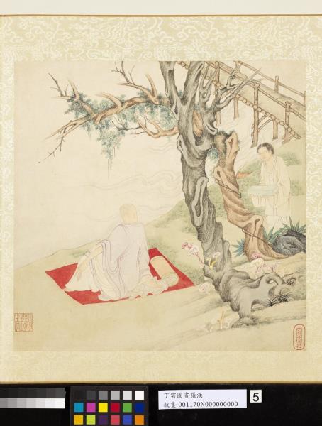 明丁雲圖羅漢　冊　羅漢（五）