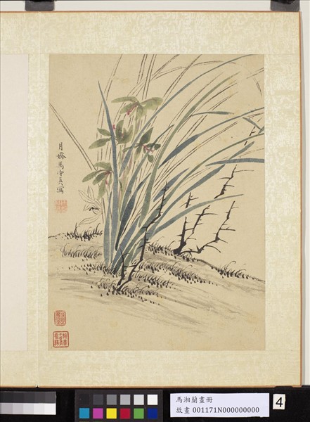 明馬守真畫冊　冊　荊棘叢蘭