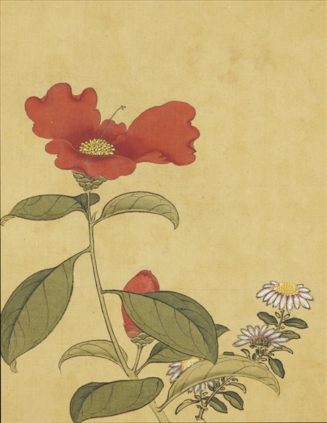 清陳字文房集錦　冊　山茶野菊
