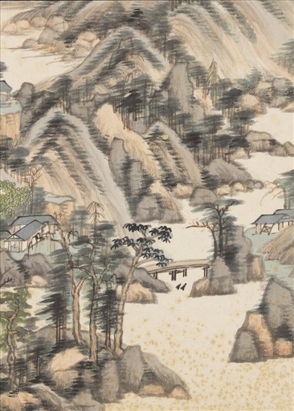 清王鑑擬各家山水　冊　臨黃公望山水