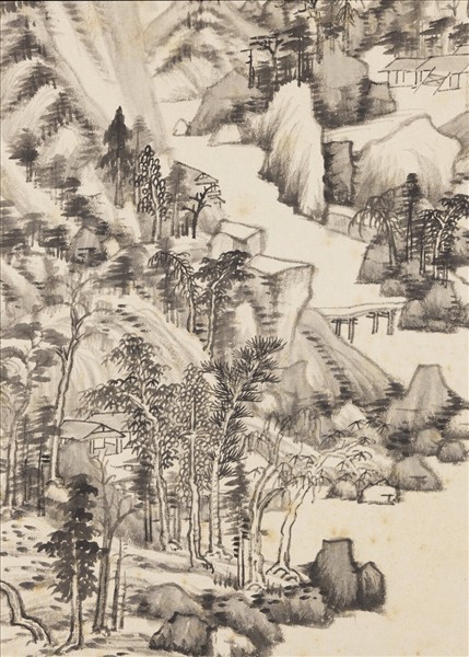 清王鑑擬各家山水　冊　倣黃公望山水