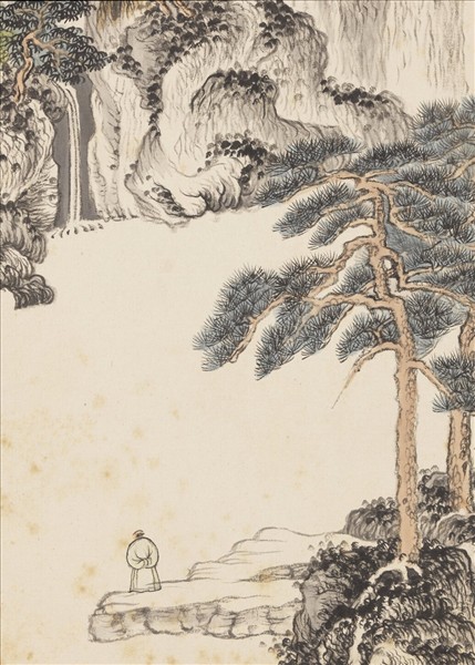 清王鑑擬各家山水　冊　倣王蒙山水