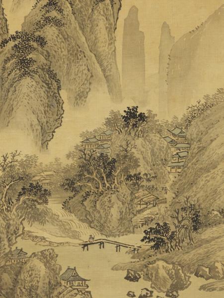 清王翬畫山水　冊　倣范寬山水