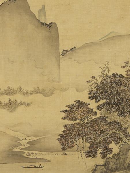 清王翬畫山水　冊　倣劉松年霜林晚霽