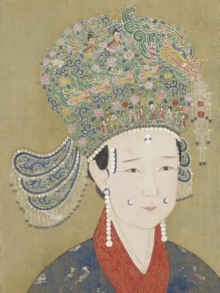 宋代后半身像　冊　徽宗后