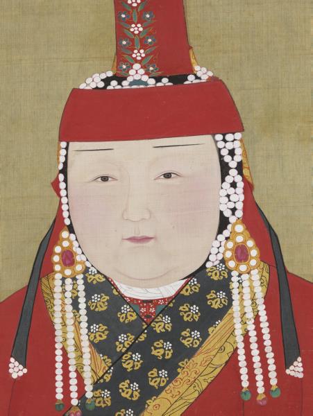 元代后半身像　冊　元世祖后