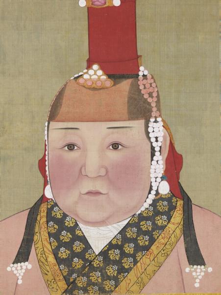 元代后半身像　冊　元世祖后