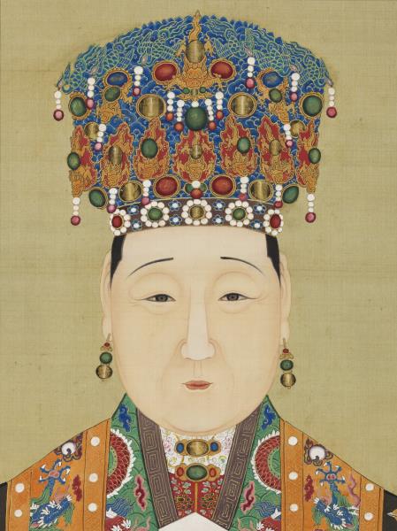 明代帝后半身像（二）　冊　孝安皇后