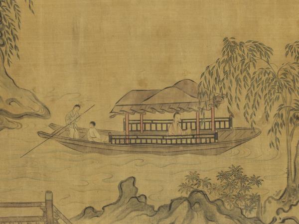 宋馬和之柳溪春舫圖　軸