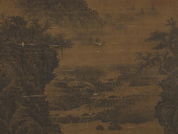 宋李唐煙嵐蕭寺　軸